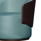 Poltrona Orgânica Decorativa Beatriz Veludo Azul Turquesa/pu