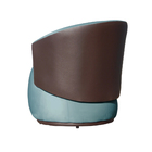 Poltrona Orgânica Decorativa Beatriz Veludo Azul Turquesa/pu