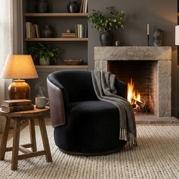 Poltrona Orgânica Decorativa Beatriz Veludo/corino - Montanar