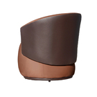 Poltrona Orgânica Decorativa Beatriz Veludo Terracota/pu Marr