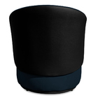 Poltrona Orgânica Decorativa Lara Veludo Azul Marinho/pu Pret