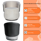 Poltrona Orgânica Decorativa Lara Veludo Bege/pu Cinza - Mont