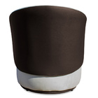 Poltrona Orgânica Decorativa Lara Veludo Bege/pu Marrom - Mon