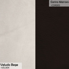 Poltrona Orgânica Decorativa Lara Veludo Bege/pu Marrom - Mon