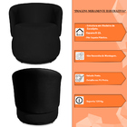 Poltrona Orgânica Decorativa Lara Veludo Preto/pu Preto - Mon