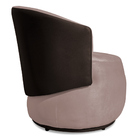 Poltrona Orgânica Decorativa Lara Veludo Rosê/pu Marrom - Mon