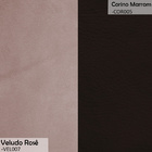 Poltrona Orgânica Decorativa Lara Veludo Rosê/pu Marrom - Mon