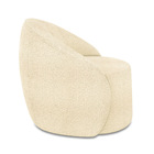 Poltrona Orgânica Giratória Kit 2 Lua Bouclê Bege D03 - D'ros