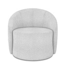 Poltrona Orgânica Giratória Kit 2 Lua Bouclê Cinza D03 - D'ro