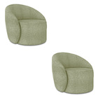 Poltrona Orgânica Giratória Kit 2 Lua Bouclê D03 - D'rossi -