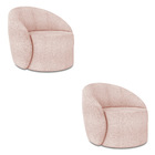 Poltrona Orgânica Giratória Kit 2 Lua Bouclê D03 - D'rossi -