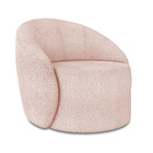 Poltrona Orgânica Giratória Kit 2 Lua Bouclê Rosê D03 - D'ros