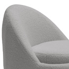 Poltrona Orgânica Kaira Base Fixa Bouclé Sheep Cinza - Nexta