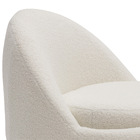 Poltrona Orgânica Kaira Base Fixa Bouclé Sheep Off White - Ne