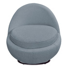 Poltrona Orgânica Kaira Giratória Bouclé Azul Claro - Nexta C