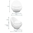 Poltrona Orgânica Kaira Giratória Bouclé Camel - Nexta Casa