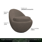 Poltrona Orgânica Kaira Giratória Bouclé Marrom - Nexta Casa