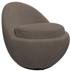 Poltrona Orgânica Kaira Giratória Bouclé Marrom - Nexta Casa