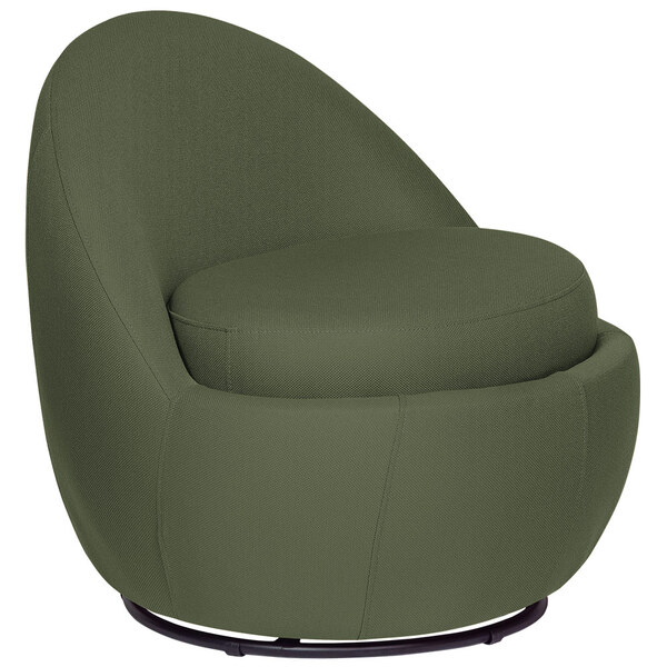 Poltrona Orgânica Kaira Giratória Linho Verde - Nexta Casa