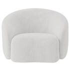 Poltrona Orgânica Luxo Recepção Amore Bouclé - Branco