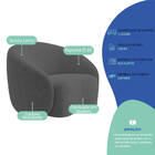 Poltrona Orgânica Luxo Recepção Amore Linho - Amarena Móveis