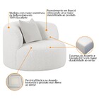 Poltrona Orgânica Maitê Luxo Sala Recepção Decorativa Bouclé