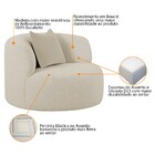 Poltrona Orgânica Maitê Luxo Sala Recepção Decorativa Bouclé