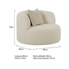 Poltrona Orgânica Maitê Luxo Sala Recepção Decorativa Bouclé