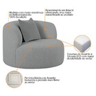 Poltrona Orgânica Maitê Luxo Sala Recepção Decorativa Bouclé