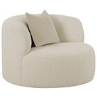 Poltrona Orgânica Maitê Luxo Sala Recepção Decorativa Bouclé