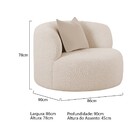 Poltrona Orgânica Maitê Luxo Sala Recepção Decorativa Linho -