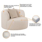 Poltrona Orgânica Maitê Luxo Sala Recepção Decorativa Linho -