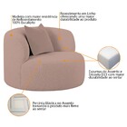 Poltrona Orgânica Maitê Luxo Sala Recepção Decorativa Linho -