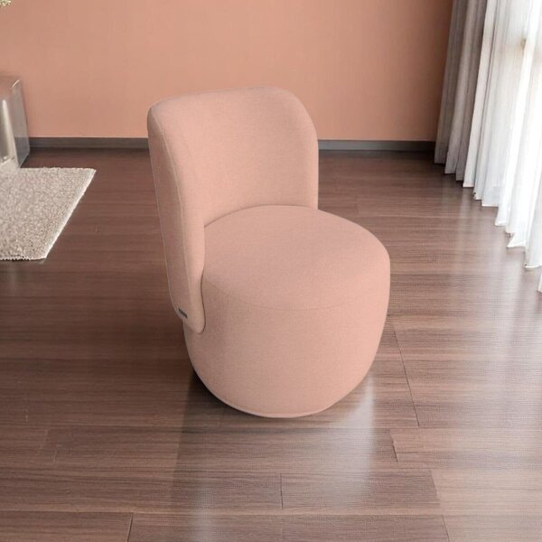 Poltrona Organica Sala Recepção Bouclé Bia Rosê