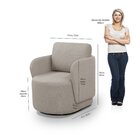 Poltrona Orgânica Sintonia Decorativa Giratória Bege