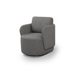 Poltrona Orgânica Sintonia Decorativa Giratória Cinza Escuro