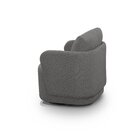 Poltrona Orgânica Sintonia Decorativa Giratória Cinza Escuro