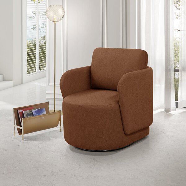 Poltrona Orgânica Sintonia Decorativa Giratória Terracota