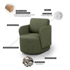 Poltrona Orgânica Sintonia Decorativa Giratória Verde