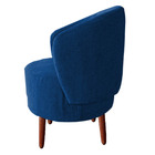 Poltrona Orgânica Suede Aisha Sala Escritório Pé Madeira Mari