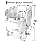 Poltrona Orgânica Suede Aisha Sala Escritório Pé Madeira Terr