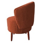 Poltrona Orgânica Suede Aisha Sala Escritório Pé Madeira Terr