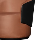 Poltrona Orgânica Veludo Terracota Com Composê Preto - Vallis