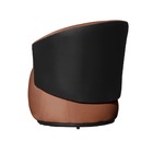 Poltrona Orgânica Veludo Terracota Com Composê Preto - Vallis