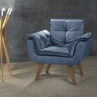 Poltrona Orion 01 Lugar Base Palito Azul Bic