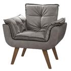 Poltrona Orion 01 Lugar Base Palito Marrom