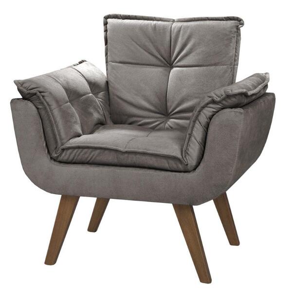 Poltrona Orion 01 Lugar Base Palito Marrom