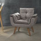 Poltrona Orion 01 Lugar Base Palito Marrom