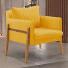 Poltrona Orion Veludo Amarela