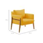 Poltrona Orion Veludo Amarela